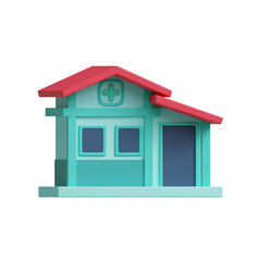 hospital 3d icon