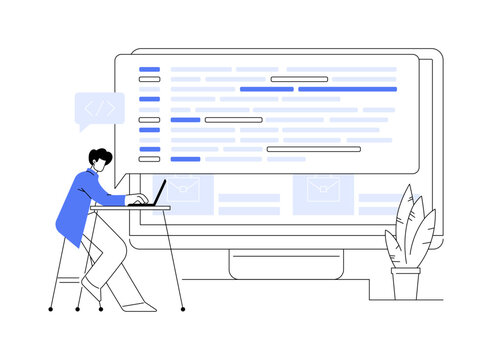 Back end development abstract concept vector illustration.