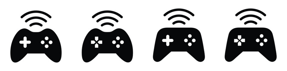 Video game console icon. Joystick icon. Gamepad icon, vector illustration