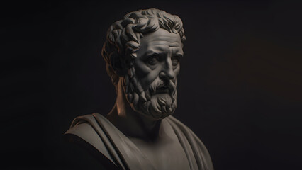 Fototapeta na wymiar Greek Stoic Philosopher statue digital render