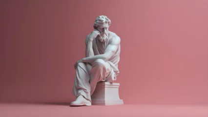 Fotobehang Greek Stoic Philosopher statue digital render © Anson
