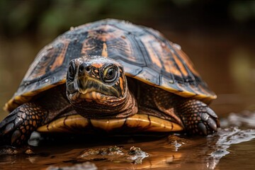 Obraz premium little turtle portrait. Generative AI