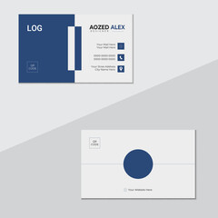 Creative modern name card and business card, white Minimal Business Card Mockup, Portrait and landscape orientation.