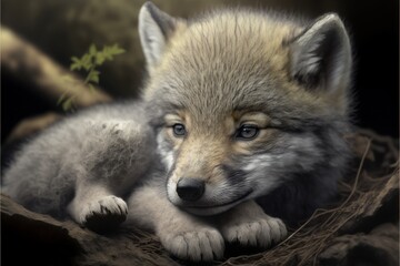 portrait of a fox, generative ai