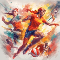 Fototapeta na wymiar Sport Game Art Video Games Wallpaper Background