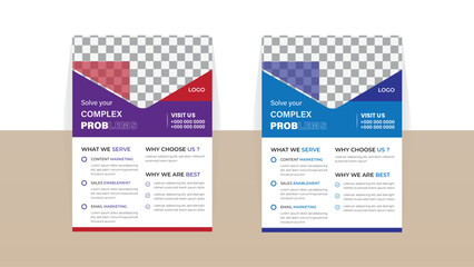 Creative Corporate & Business Flyer Brochure Template Design, abstract business flyer, vector template design.