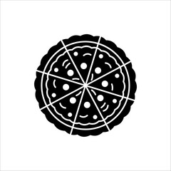 Pizza Icon Design Vector Symbol Fast Food Meal, isolated on white background.
