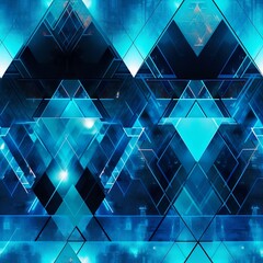 abstract blue background with triangles generative ai