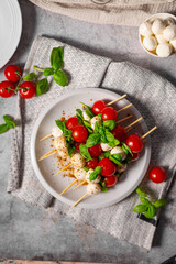 Delicious caprese skewer