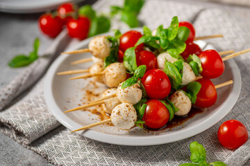 Delicious caprese skewer