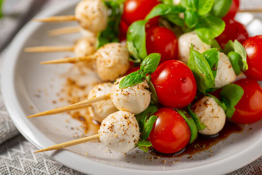 Delicious caprese skewer