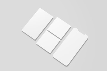 Blank Smartphone with Social media post Mockup