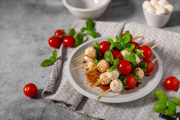 Delicious caprese skewer