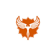 Obraz premium Phoenix bird logo icon isolated on white background