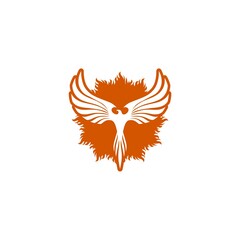Phoenix bird logo icon isolated on white background