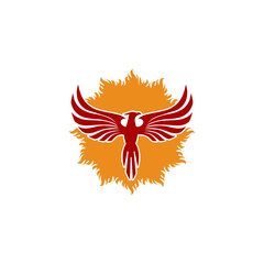 Phoenix bird logo icon isolated on white background