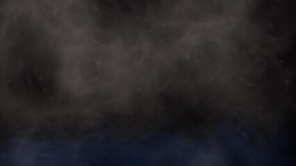 Fototapeta premium A foggy night covering the blue water under starlights far away