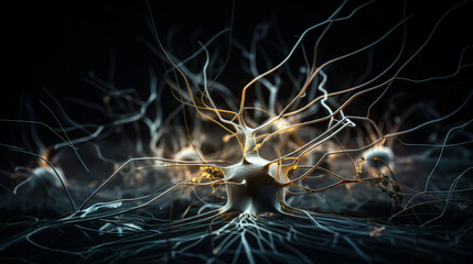 neurone, brain inside, generative ai