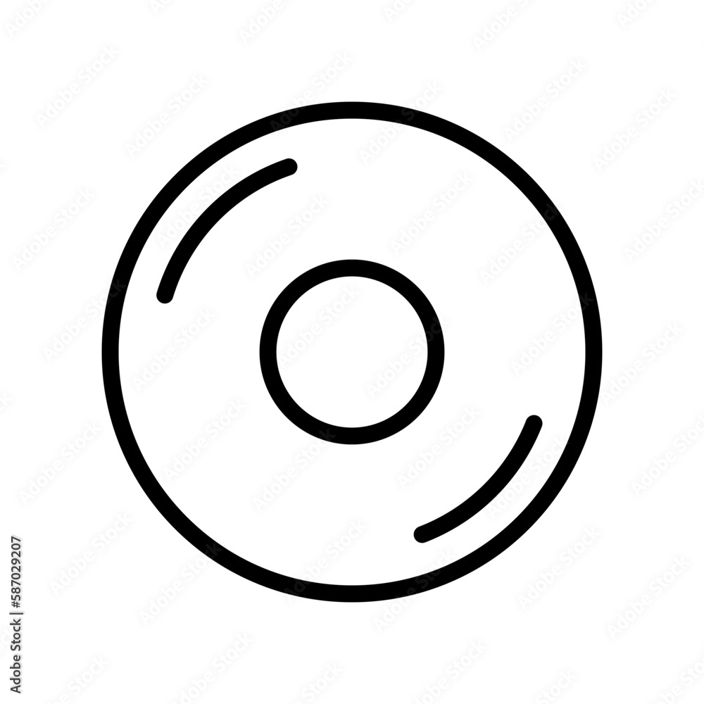 Poster glossy and simple cd icon. vector.