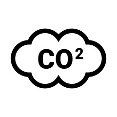 Carbon dioxide cloud icon. CO2. Vector.