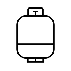 Propane gas cylinder icon. Gas storage tank. Vector.