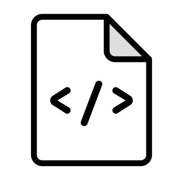 Flat design programming file. Vector.