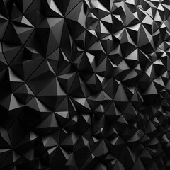 Obraz premium Black triangular abstract background, Grunge surface, 3d Rendering. generative ai