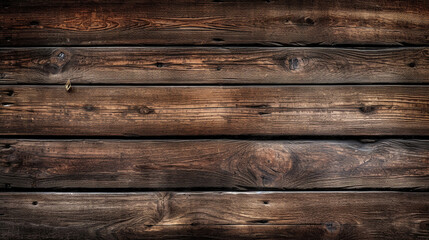 Fototapeta na wymiar old brown rustic dark grunge wooden texture , wood background banner, brown planks as background top view. Generative Ai