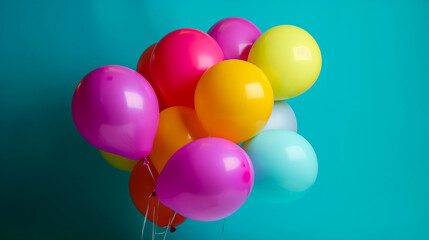 Fototapeta na wymiar balloons, party, birthday, generative ai