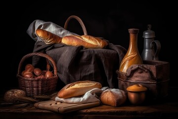 Fototapeta na wymiar Assortment of Freshly baked bread