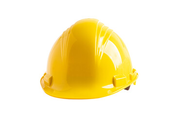 Fototapeta premium Yellow construction helmet isolated on white background with clipping path, engineer safety concept.