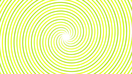 Naklejka premium Abstract spiral background with green stripes. Radial pattern, dynamic vortex. Vector illustration