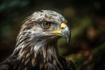 Fototapeta premium American eagle in the company of other raptors. Generative AI