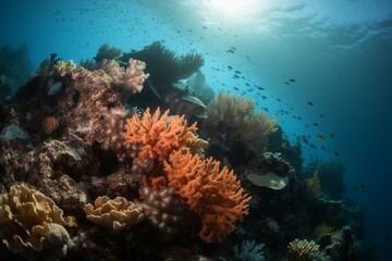 Naklejka na ściany i meble The importance of marine protected areas, bokeh Generative AI