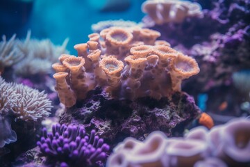 Obraz premium The dangers of coral bleaching and how to prevent it, bokeh Generative AI