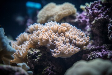 Fototapeta na wymiar The dangers of coral bleaching and how to prevent it, bokeh Generative AI