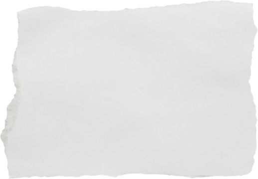 piece of white paper tear isolated on white background