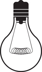 Bulb Icon. Transparent background. Vector Illustration.