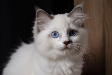Obraz premium Ragdoll kitten. Generative AI