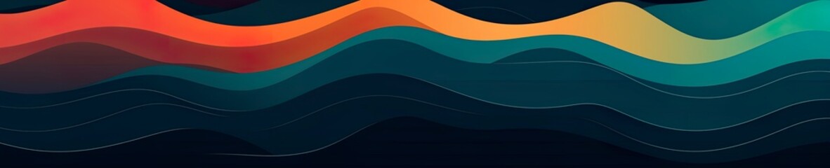Abstract 2d background with waves. AI generative art.
