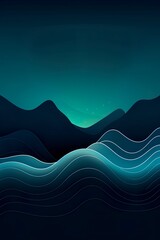 Abstract 2d background with waves. AI generative art.