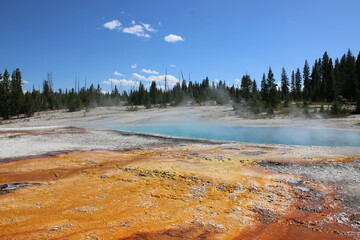Geysers and Hot Springs of yellowstone