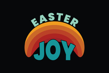 Easter Joy Vintage T-Shirt Design