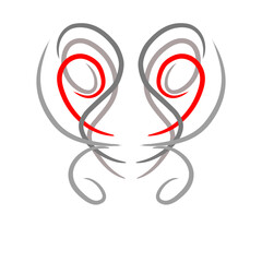 Pinstripe, Pinstripe ornaments, vintage paint elements