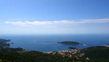 view of Budva from the mountain