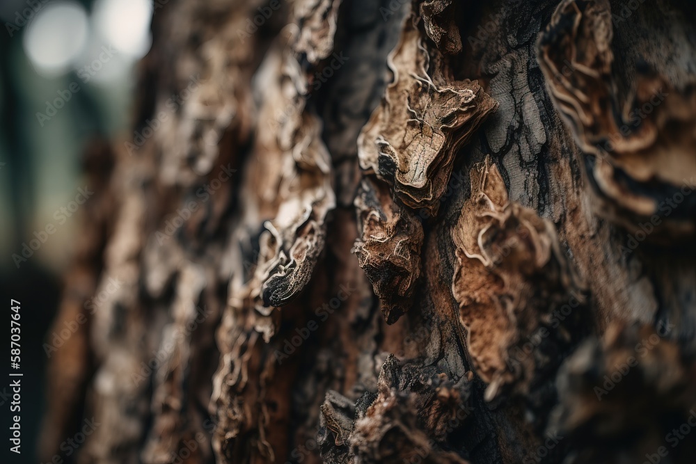 Aufkleber a close up of a tree trunk with a lot of woodgrains on the bark and the bark of the tree is peeling 