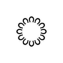 Horseshoe as luck symbol, steel horse shoe isolated on white background