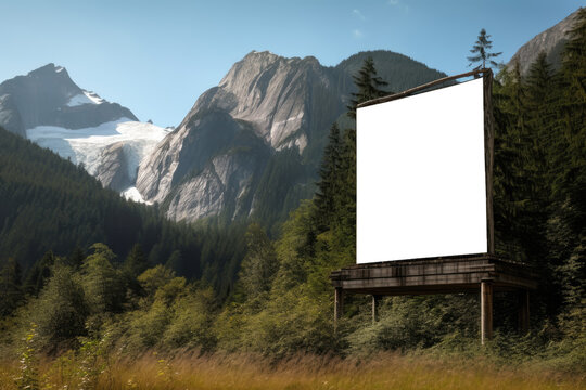 Mockup BillbMockup Billboard In Front Of National Park / Forestoard In Front Of National Park / Forest