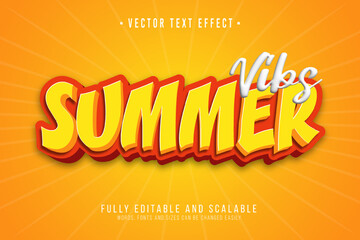 Summer 3d text effect A bright yellow and orange background with the word summer in the middle