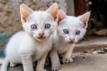 tiny cats with lovely eyes. Generative AI